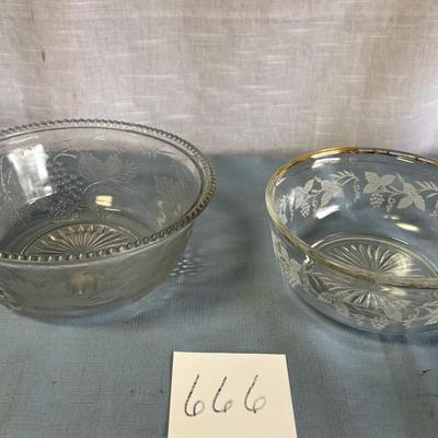 Vintage Glass Bowls