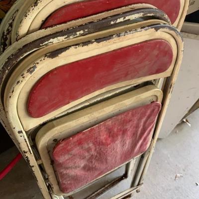 Child size folding chairs.
