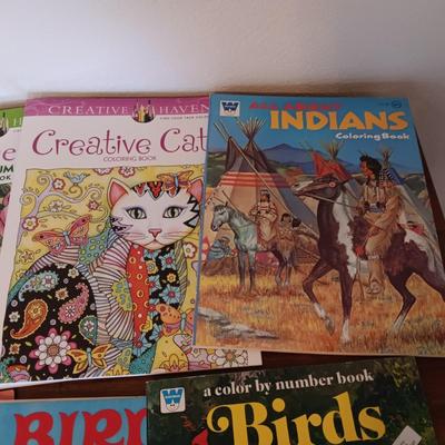 COLORING BOOKS, CRAYONS & OIL PASTELS