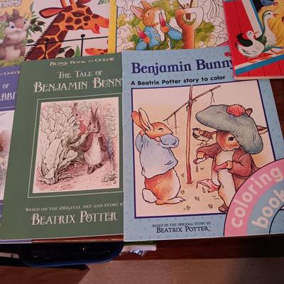 COLORING BOOKS AND CRAYONS