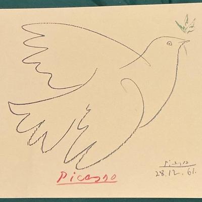 Hand Signed Pablo Picasso Print with COA