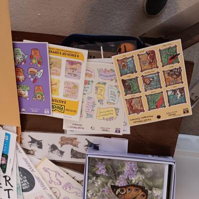 GREETING CARDS, MANY STICKERS AND LABELS