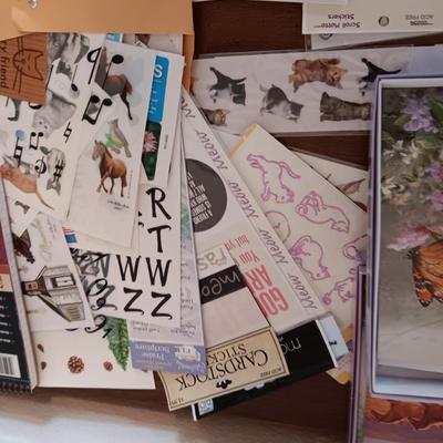 GREETING CARDS, MANY STICKERS AND LABELS
