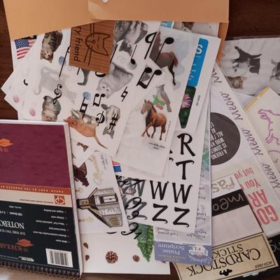 GREETING CARDS, MANY STICKERS AND LABELS