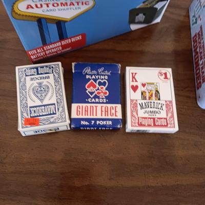 YOSEMITE SOUVENIR PLAYING CARDS, MEXICAN TRAIN DOMINOES, CARDS AND SHUFFLER
