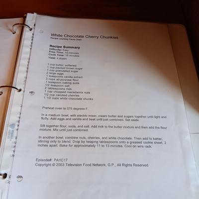 COOK BOOKS AND 3 RING BINDERS FULL OF RECIPES