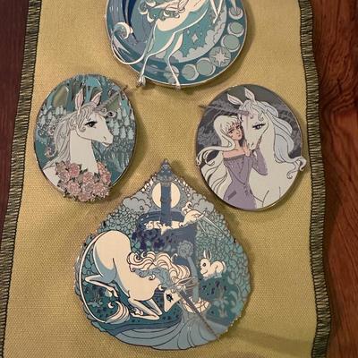 ENAMEL THE LAST UNICORN PIN LOT