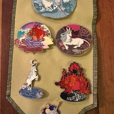 ENAMEL THE LAST UNICORN PIN LOT