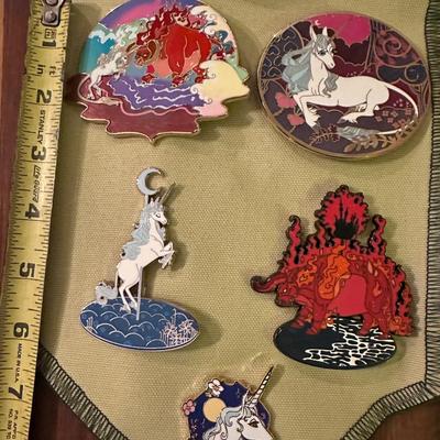 ENAMEL THE LAST UNICORN PIN LOT