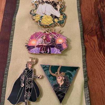 ENAMEL LOKI COLLECTOR PIN CHARM LOT