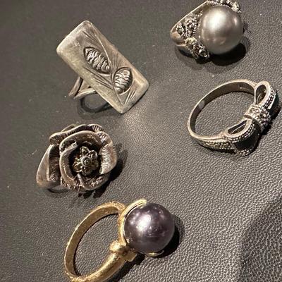 STERLING SILVER RING JEWELRY LOT
