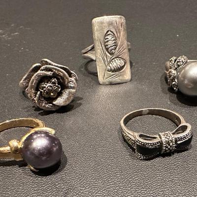 STERLING SILVER RING JEWELRY LOT