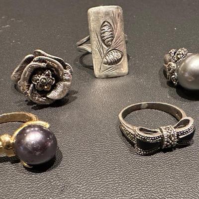 STERLING SILVER RING JEWELRY LOT