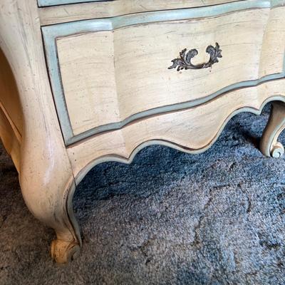 Pair 60’s French Country Style “White Furniture Co.” Bedside Tables