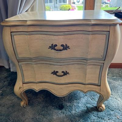 Pair 60’s French Country Style “White Furniture Co.” Bedside Tables