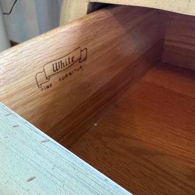 Pair 60’s French Country Style “White Furniture Co.” Bedside Tables