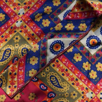 GROUPING OF VINTAGE SCARVES OF BRIGHT COLOR