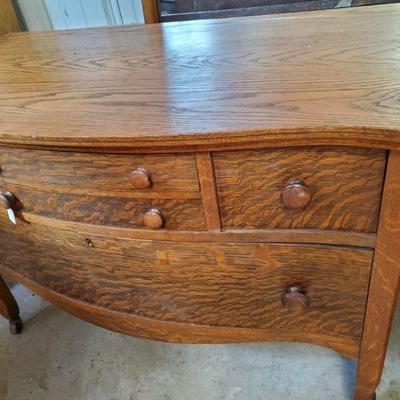 Tiger oak chest of drawers $100