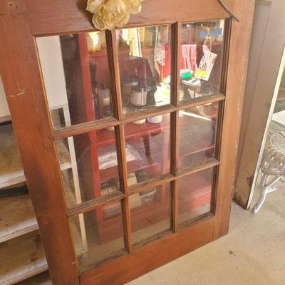 9 pane decorative door window