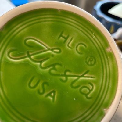 Fiesta mugs, cups, and saucers and other glassware