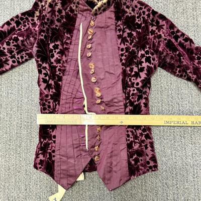 Antique Victorian Afternoon or Day Dress - Burgundy 2 piece outfit - late 1800's or early 1900's
