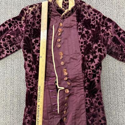 Antique Victorian Afternoon or Day Dress - Burgundy 2 piece outfit - late 1800's or early 1900's