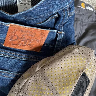 Carhartt relaxed, fit pants and Dragon jeans