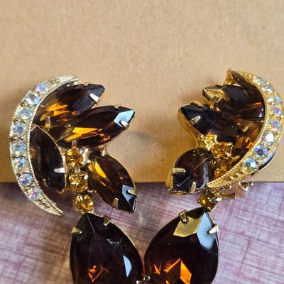 Beautiful Topaz Clip Earrings