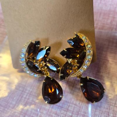Beautiful Topaz Clip Earrings