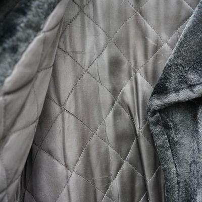 1940'S VINTAGE MANS FUR COAT. BLACK. W/ SILK STYLE LINING