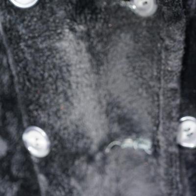1940'S VINTAGE MANS FUR COAT. BLACK. W/ SILK STYLE LINING