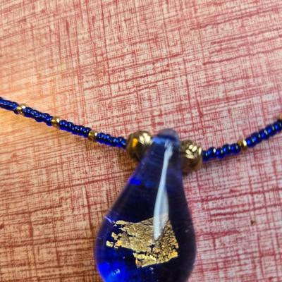 Blue Necklace & Earring Set