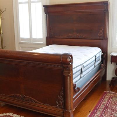Antique Victorian Carved Double Bed Frame