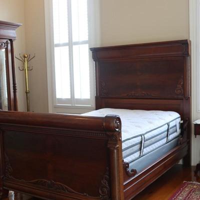 Antique Victorian Carved Double Bed Frame