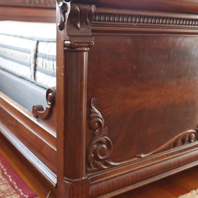 Antique Victorian Carved Double Bed Frame