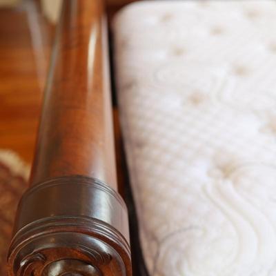 Antique Victorian Carved Double Bed Frame