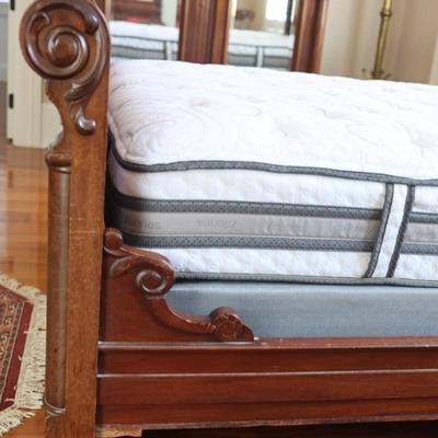 Antique Victorian Carved Double Bed Frame