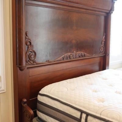 Antique Victorian Carved Double Bed Frame