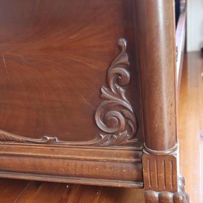 Antique Victorian Carved Double Bed Frame