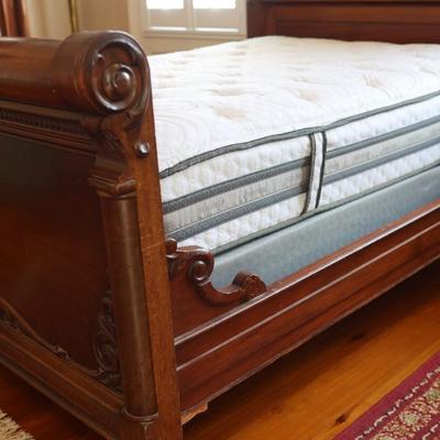 Antique Victorian Carved Double Bed Frame