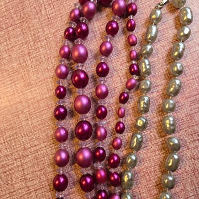 Gray & Purple Necklaces