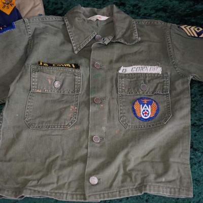 VINTAGE SCOUTING SHIRTS CUB SCOUT UNIFORM, BOY SCOUT SHIRT WITH SCARF