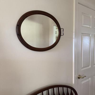Wooden Wall Mirror / Tray