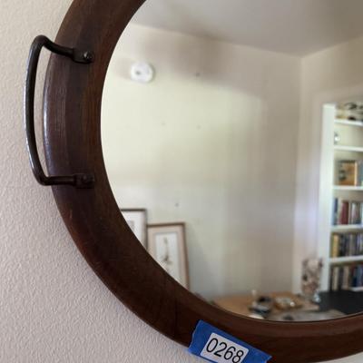 Wooden Wall Mirror / Tray