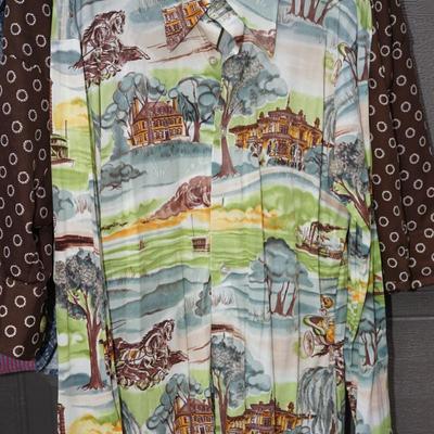 GUYS TAKE NOTE OF THESE VINTAGE SHIRTS OF FUN. COTTON AND POLY FROM THE 70'S-80;S