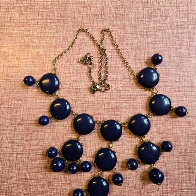 Blue long beaded Necklace