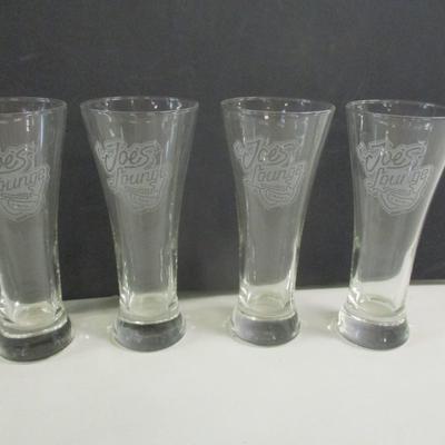 Joes Lounge Camel Etched Graphics 7.25” 12 oz 0.35l 350ml Pilsner Beer Glass
