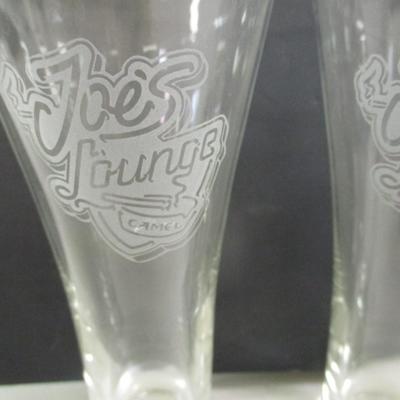 Joes Lounge Camel Etched Graphics 7.25” 12 oz 0.35l 350ml Pilsner Beer Glass