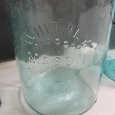 Quart Whitney Mason Pat'd 1858 Jar Ball Mason & Ideal Jars Safety Seal Made In Canada