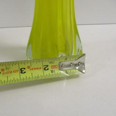 Yellow Swung Vase Approx 11 1/4" Tall #1